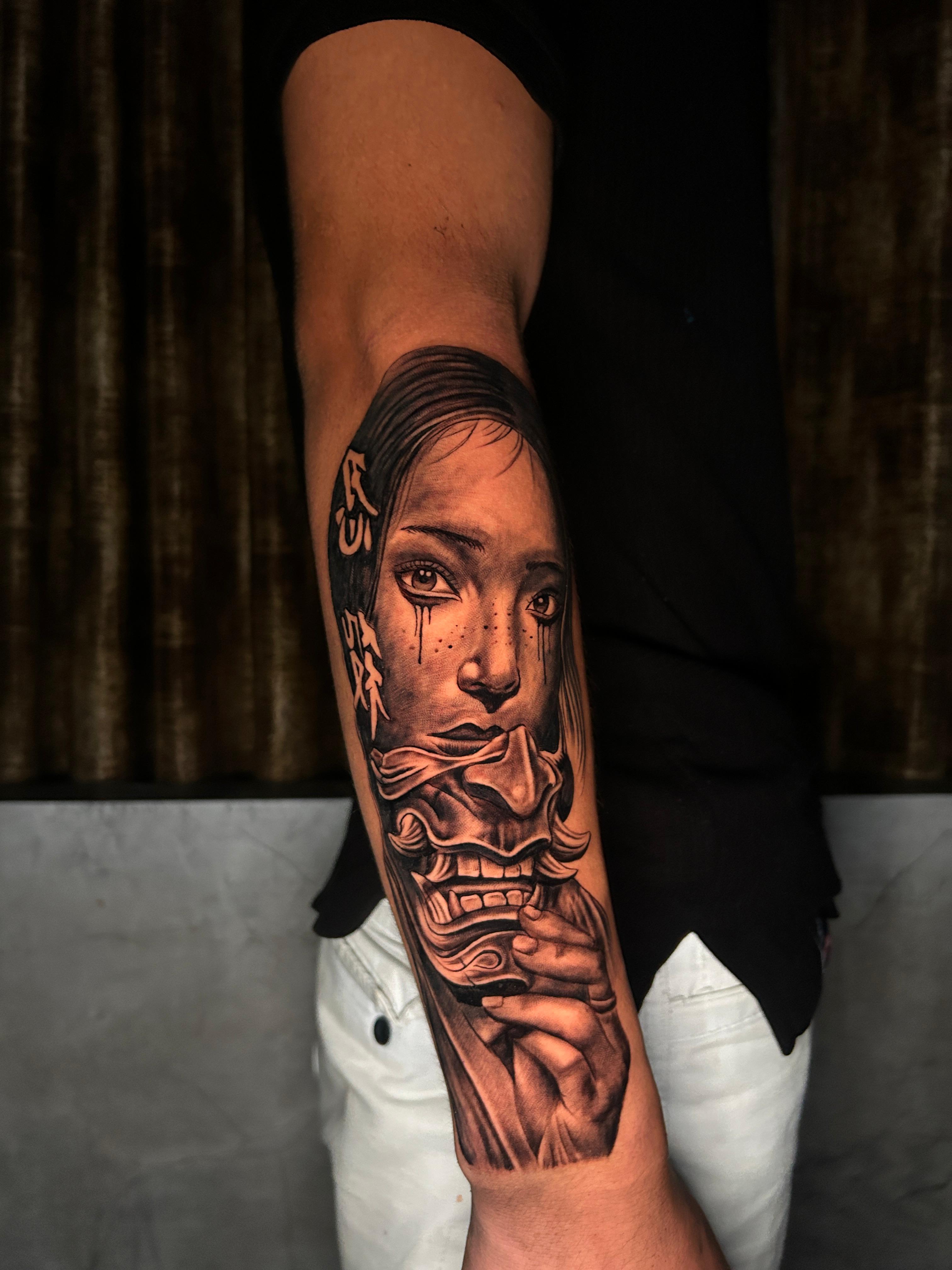 Stag Neck Tattoo